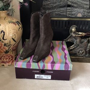 Moda Spana, Nolan, Suede Dark Brown Sz 10